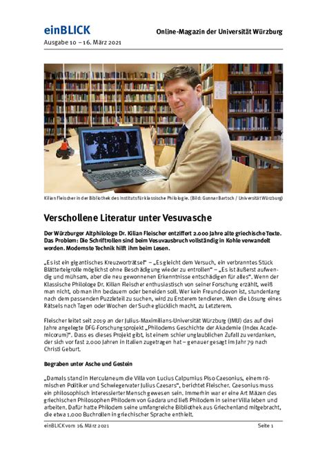 Pdf Verschollene Literatur Unter Vesuvasche Einblicke Uni Würzburg