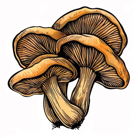 Premium Vector A Drawing Of Mushrooms With The Word Mushrooms On It