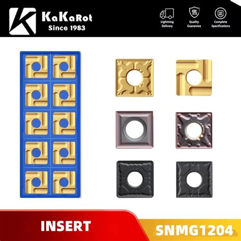 10pcs KaKarot Carbide Insert SNMG 120404 SNMG 120408 TM PM R S