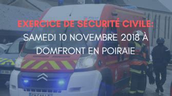 Exercice De S Curit Civile Le Samedi Novembre Les Exercices