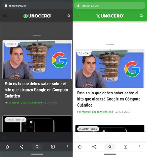 Unocero El Modo Oscuro De Chrome Lleg A Todos Los Android Y Te