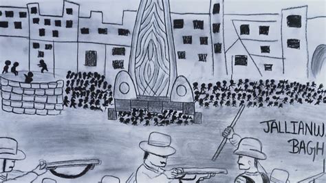 Years Of Jallianwala Bagh Drawing Of Jallianwala Bagh Youtube