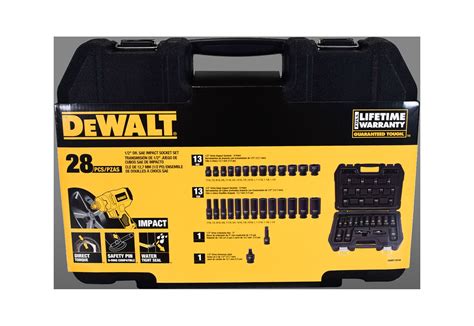 Dewalt Dwmt Drive Sae Impact Socket Set Piece Walmart