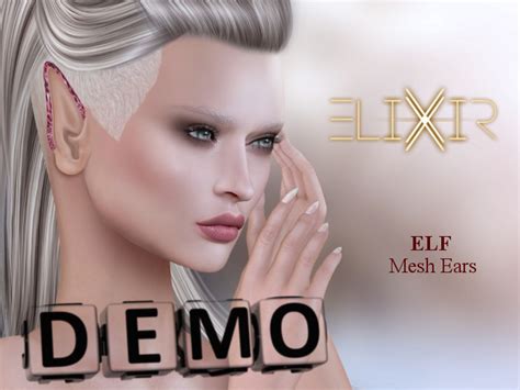 Second Life Marketplace Elixir Elf Ears Demo [basic Ears] Wear Me