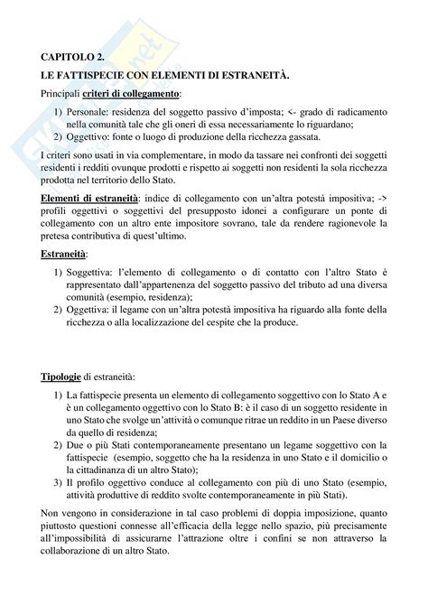 Riassunto Esame Diritto Tributario Internazionale Prof Del Federico