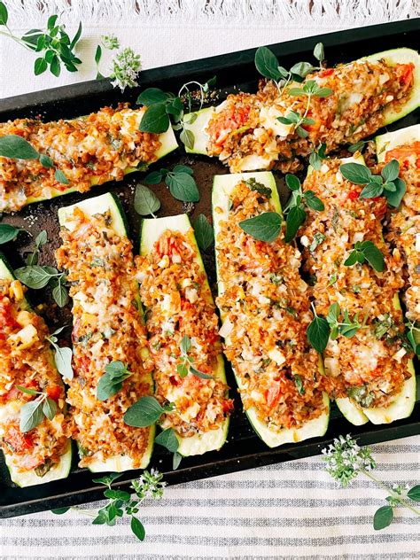 Mediterranean Zucchini Boats — Roots2fruits