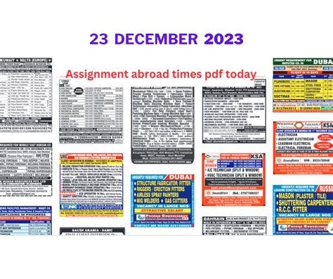 Assignment Abroad Times PDF Today EPaper 23 Dec 2023