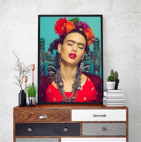 Frida Kahlo Portrait Canvas Art Print For Living Room Decor WePosters