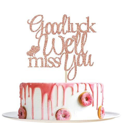 Buy Good Luck We Will Miss You Cake Topper Graduation Retirement