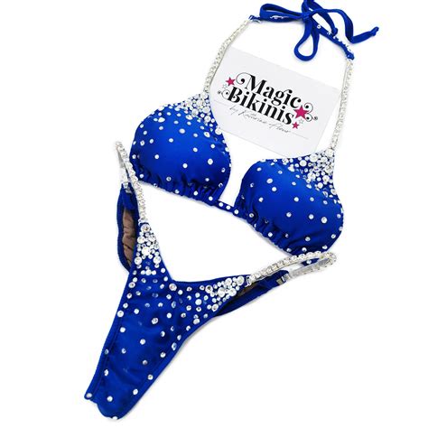 Bikini No 131 Royal Blue Lycra With Connectors Magic Bikinis The