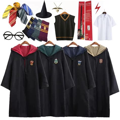 Disfraz de Hogwarts para niños y adultos Túnica mágica de Harry Potter