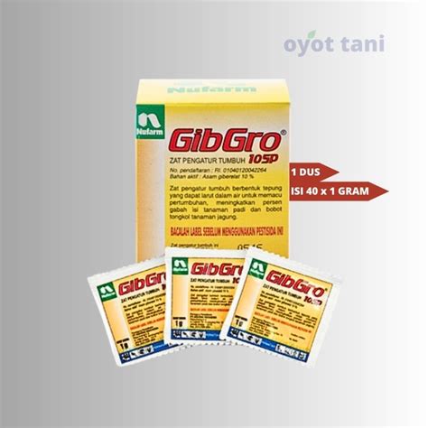 Jual Gibgro Sp Gram X Pcs Dus Kotak Zat Pengatur Tumbuh Zpt