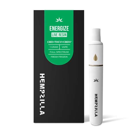 Energize Cbd Live Resin 1g Vape Hempzilla Cbd