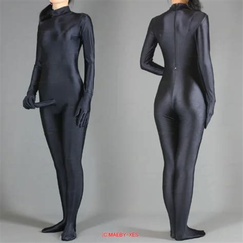 Hot Sale Sexy Fullbody Zentai Suit Black Zentai Lycra Spandex Catsuit