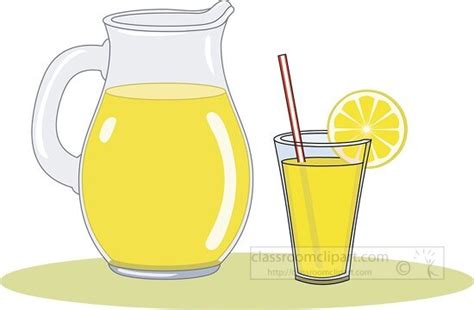 Glass Lemonade Pitcher Clipart Image Isolated On White, 51% OFF