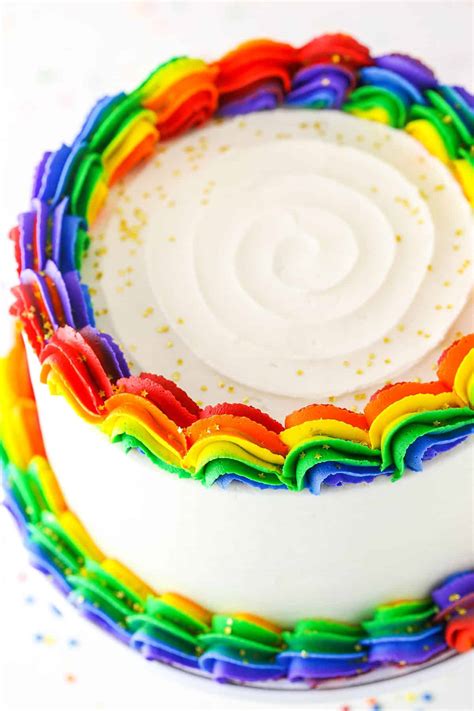 Rainbow Frosted Cake