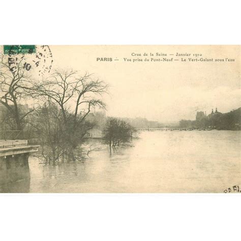 Inondation Et Crue De Paris Pont Neuf Vert Galant Sous L Eau