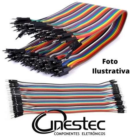 Cabo Jumper Macho Macho 20cm Kit 40 Cabos Para Prototipos Cinestec