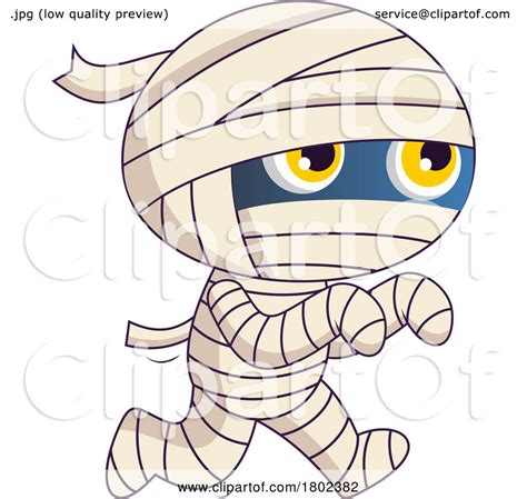 Cartoon Clipart Halloween Mummy Walking By Hit Toon 1802382