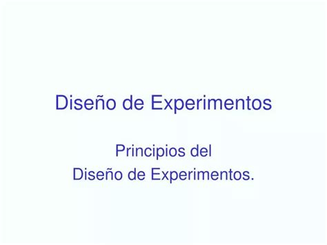 Ppt Diseño De Experimentos Powerpoint Presentation Free Download