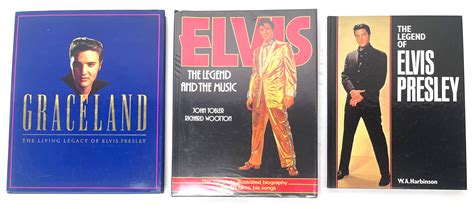 Lot Three Elvis Presley Volumes Graceland The Living Legacy Of Elvis Presley By Mitchell