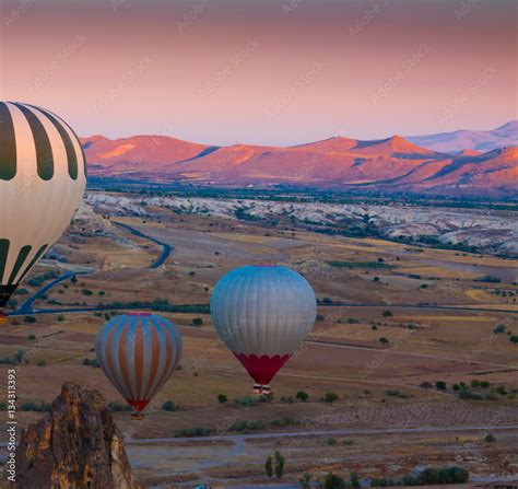 Cappadocia. Balloons at sunset. Stock Photo | Adobe Stock