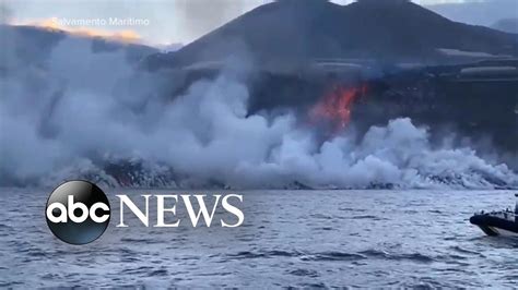 Lava From La Palma Reaches Atlantic Ocean WNT YouTube