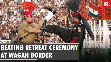 Beating Retreat Ceremony At Wagah Attari Border On The Occasion Of