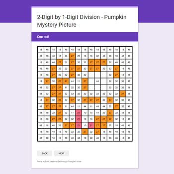 Division Digit By Digit Emoji Pumpkin Mystery Picture Google Forms