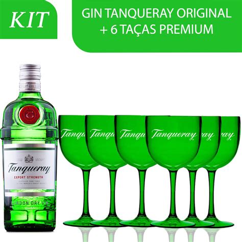 Kit Gin Tanqueray London Dry 6 Taças Original Premium Submarino