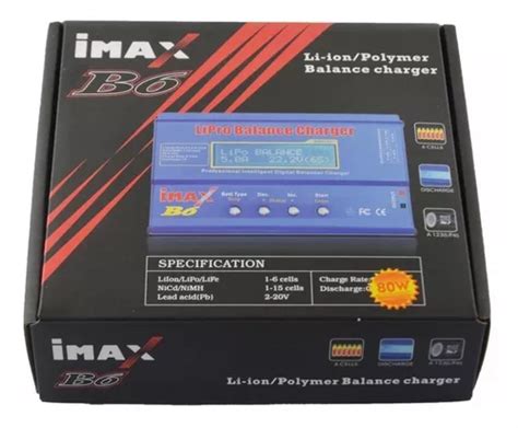 Imax B Carregador E Balanceador Bateria Lipo Life Nicd Nimh Frete Gr Tis