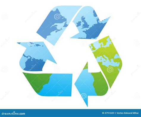 Recycle Symbol World Map Cartoon Vector CartoonDealer 4791349