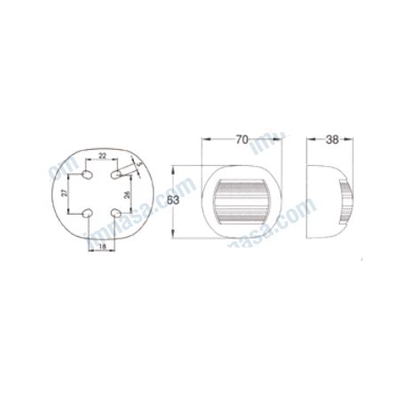 Feu De Navigation Inox B Bord Tribord Poupe Inf Rieur M