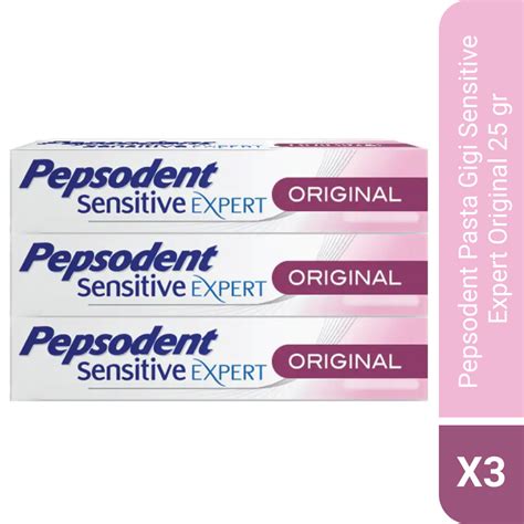 Jual Pepsodent Pasta Gigi Sensitive Expert Original 25 Gr X3 Shopee