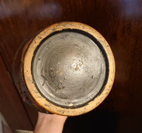 Proantic Japanese Terracotta And Lacquer Vase