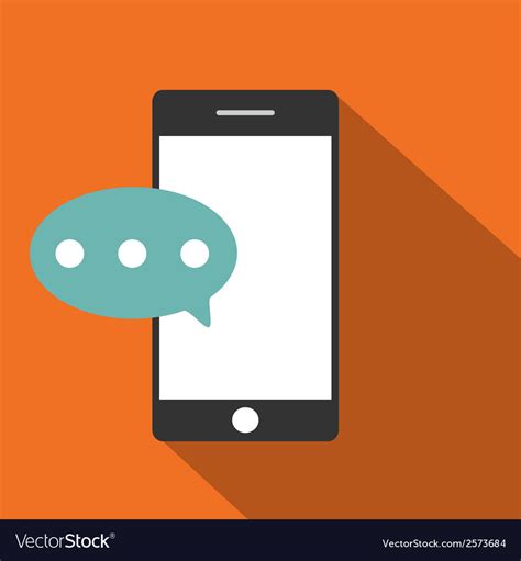 Mobile Phone Flat Icon Royalty Free Vector Image