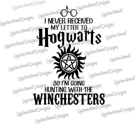 Potter and Winchesters Supernatural // SVG Cutting File AI - Etsy