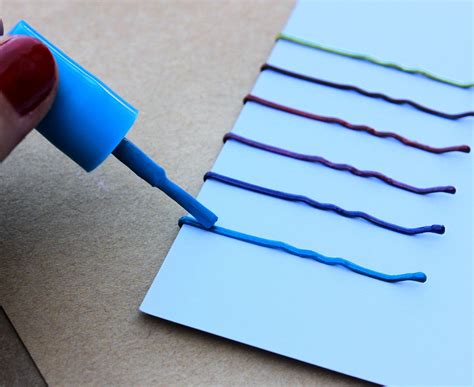 Nail Polish Bobby Pins Lines Across