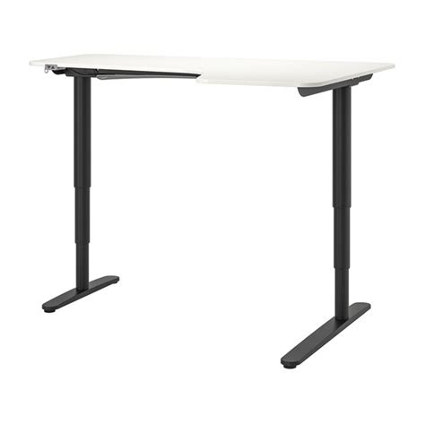 Bekant Corner Desk Right Sitstand Whiteblack 63x4314 Ikea