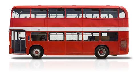 Red Double Decker Bus On White Royalty Free Stock Images - Image: 11185529