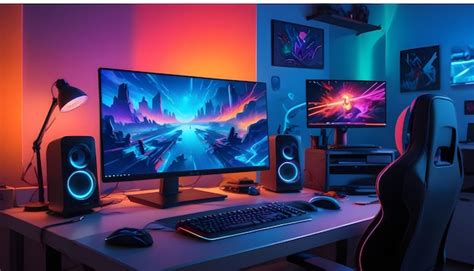 Ultimate Gaming Setup With Dual Monitors And RGB