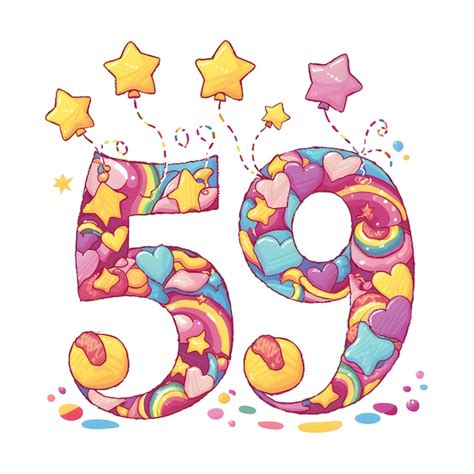 Premium Vector | Numeric digit 59 vector illustration typography of ...
