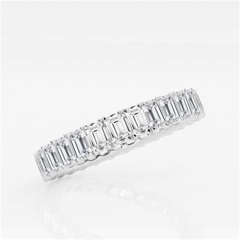 2 Ctw Emerald Lab Grown Diamond Eternity Band 2 9mm Width