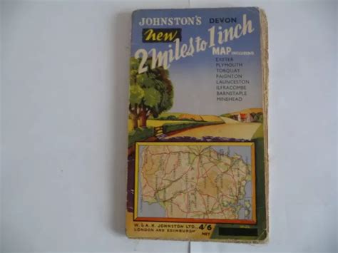 Johnstons New Map Of Devon £300 Picclick Uk