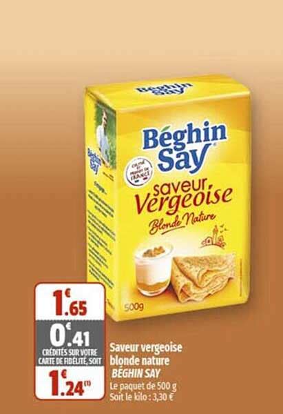 Offre Saveur Vergeoise Blonde Nature B Ghin Say Chez Coccinelle Supermarche