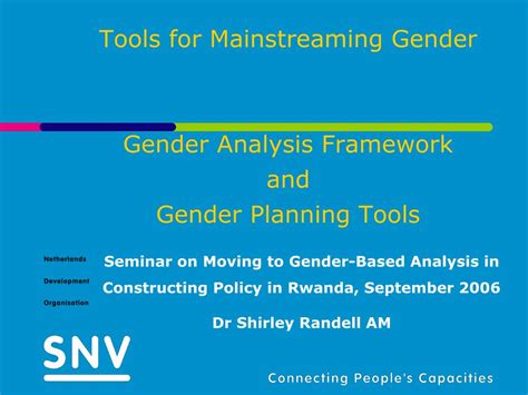 Ppt Tools For Mainstreaming Gender Gender Analysis Framework And