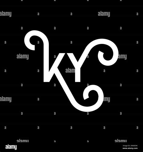 Ky Letter Logo Design On Black Background Ky Creative Initials Letter Logo Concept Ky Letter