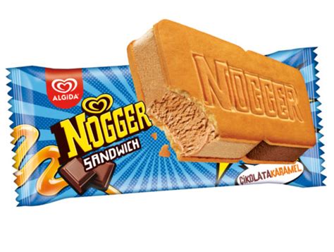 Algida Nogger Sandwich Ikolata Karamel Ml Stegelsin