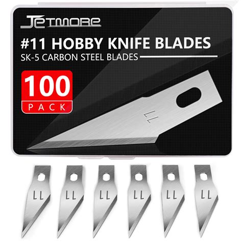 Jetmore 100 Pack Hobby Blades Set 11 Craft Knife Blades Refill Hobby