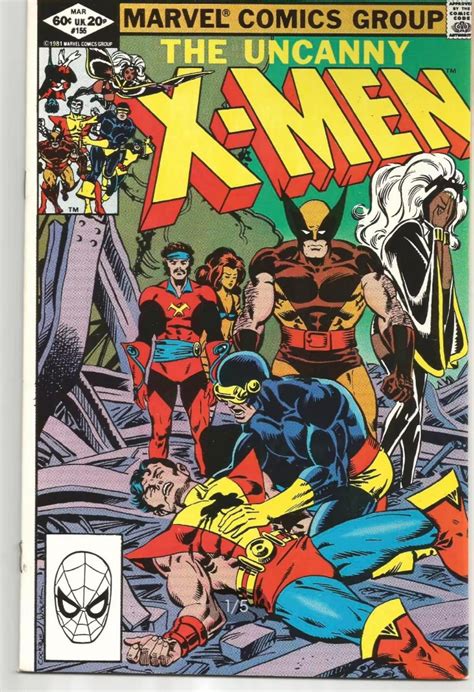 Uncanny X Men 155 By Marve L Comic Book Printed 1982 Original Comic